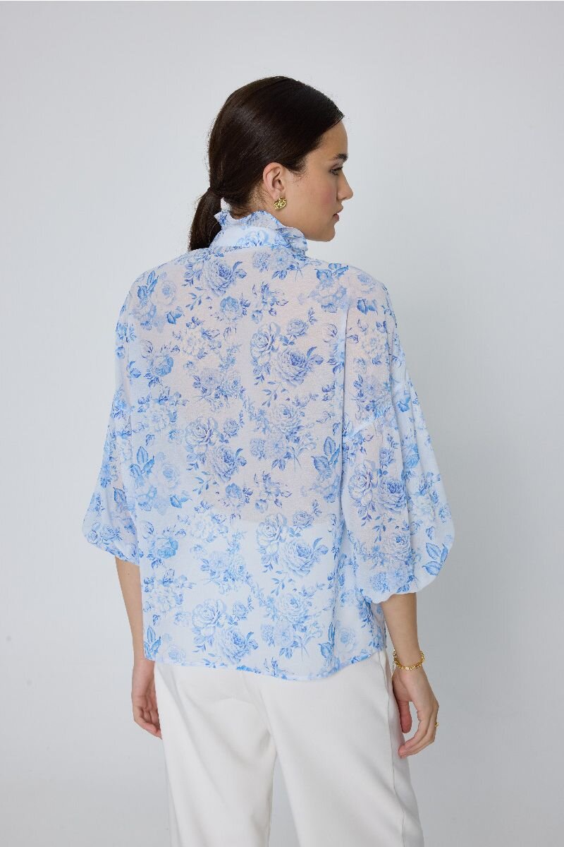 Πουκάμισο ημιδιαφανές φλοράλ 