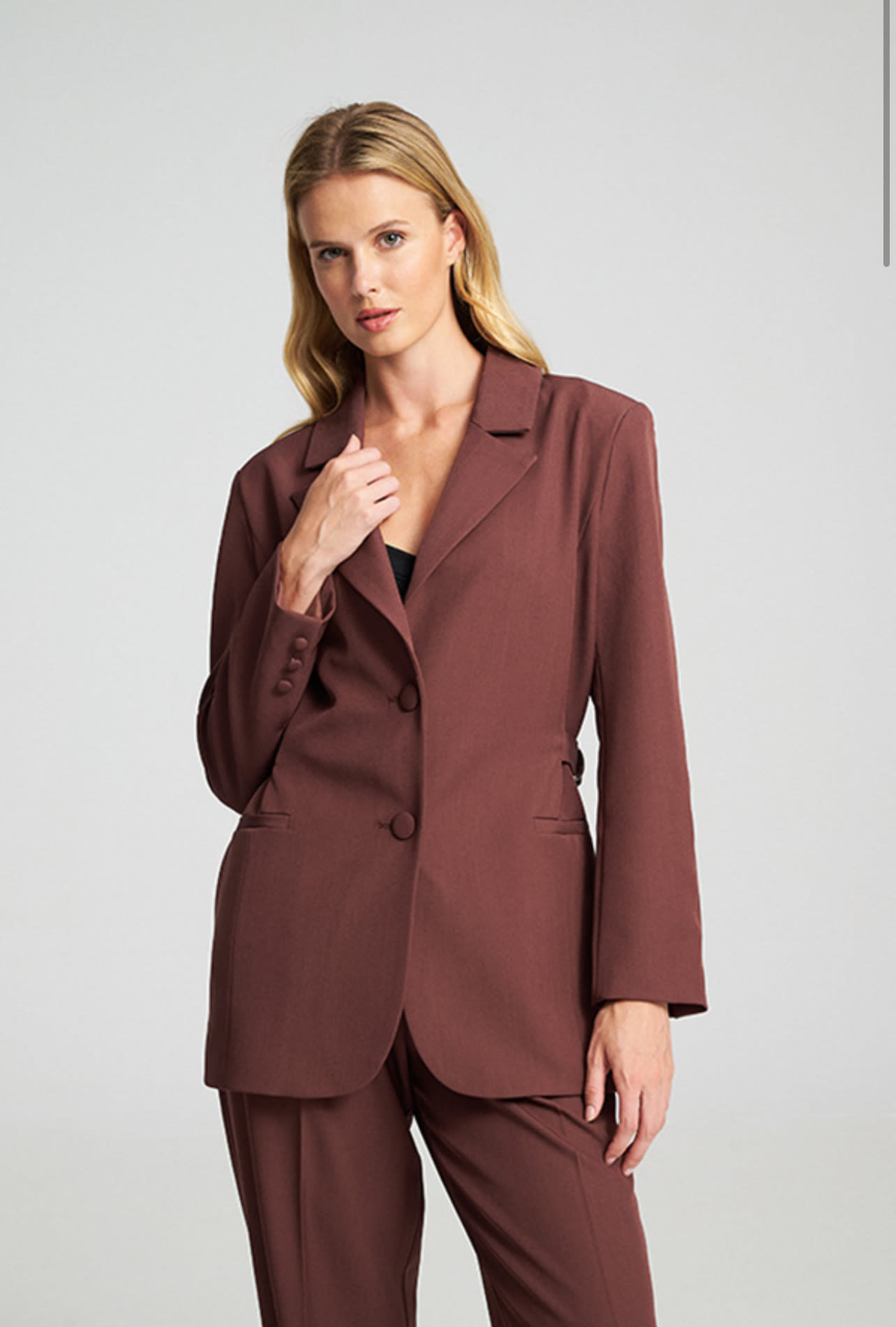 Σετ σακάκι oversized με παντελόνα