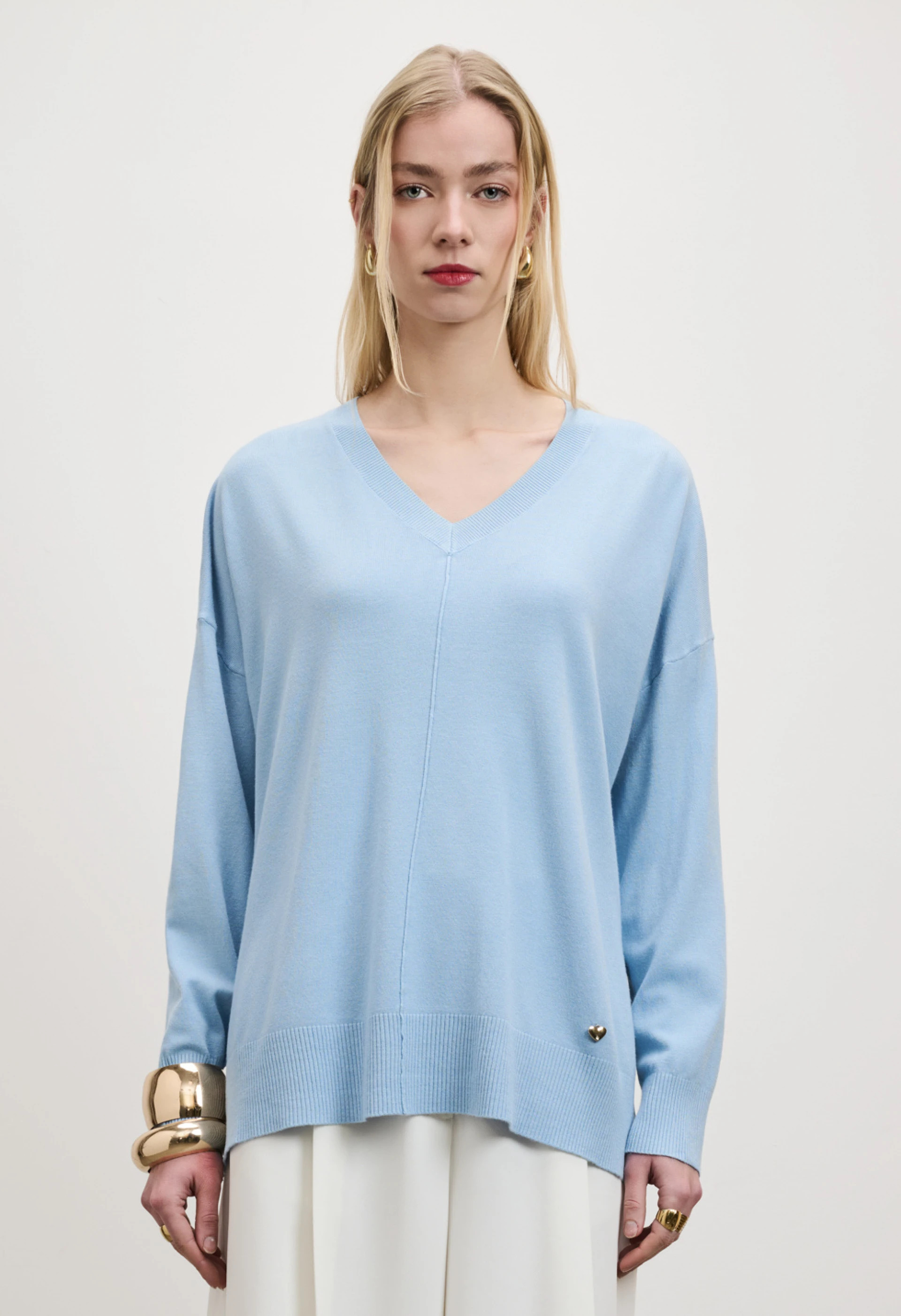 Μακριά πκελτή μπλούζα