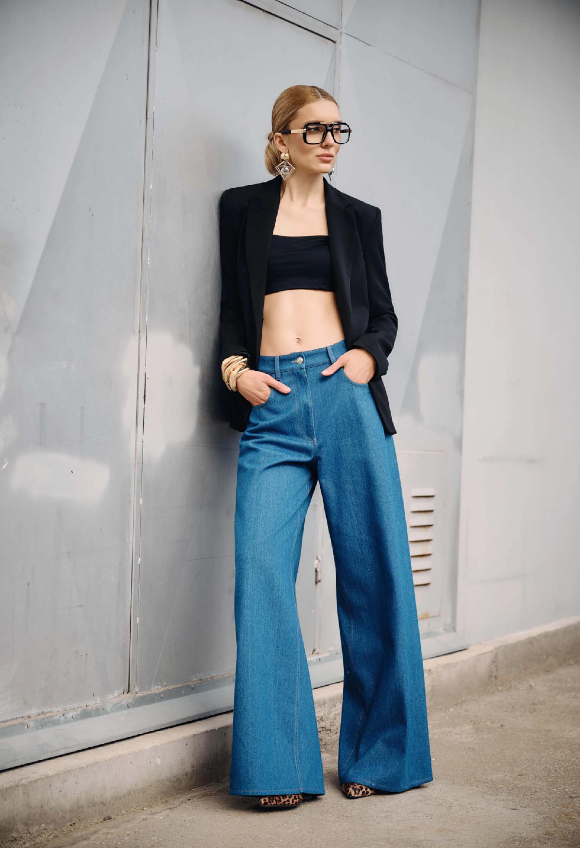 Ψηλόμεσο wide leg τζιν