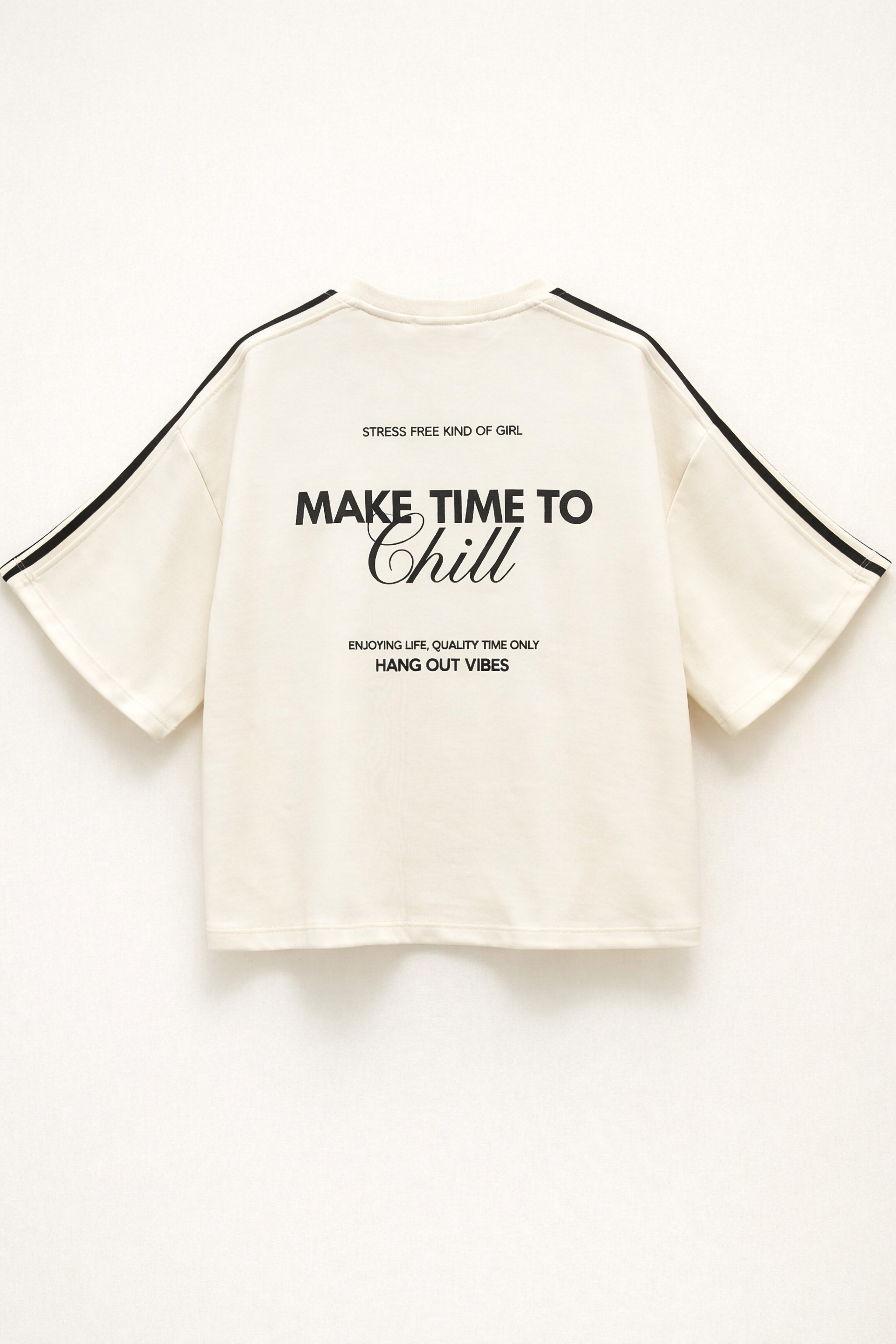 Μπεζ t-shirt oversized