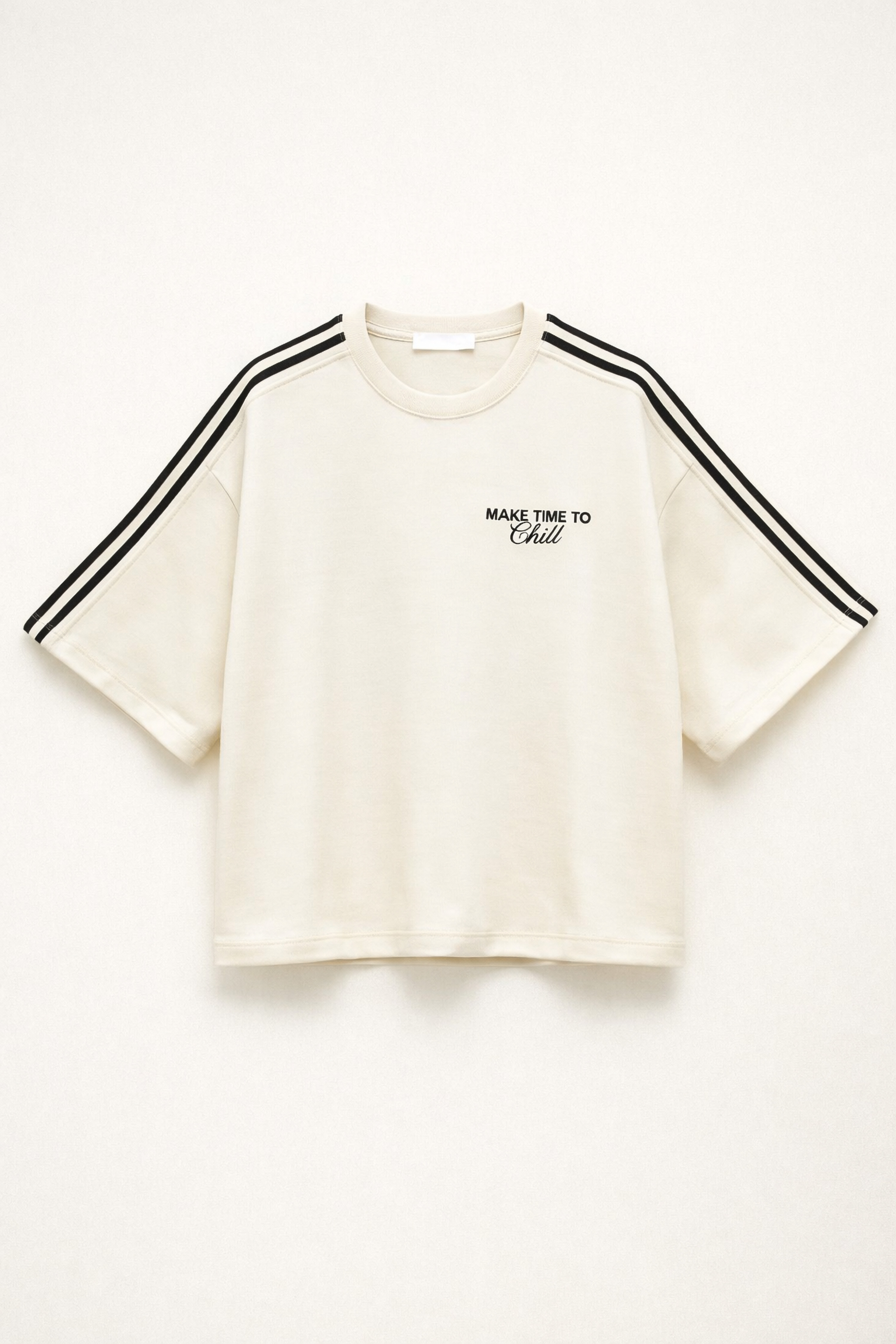 Μπεζ t-shirt oversized