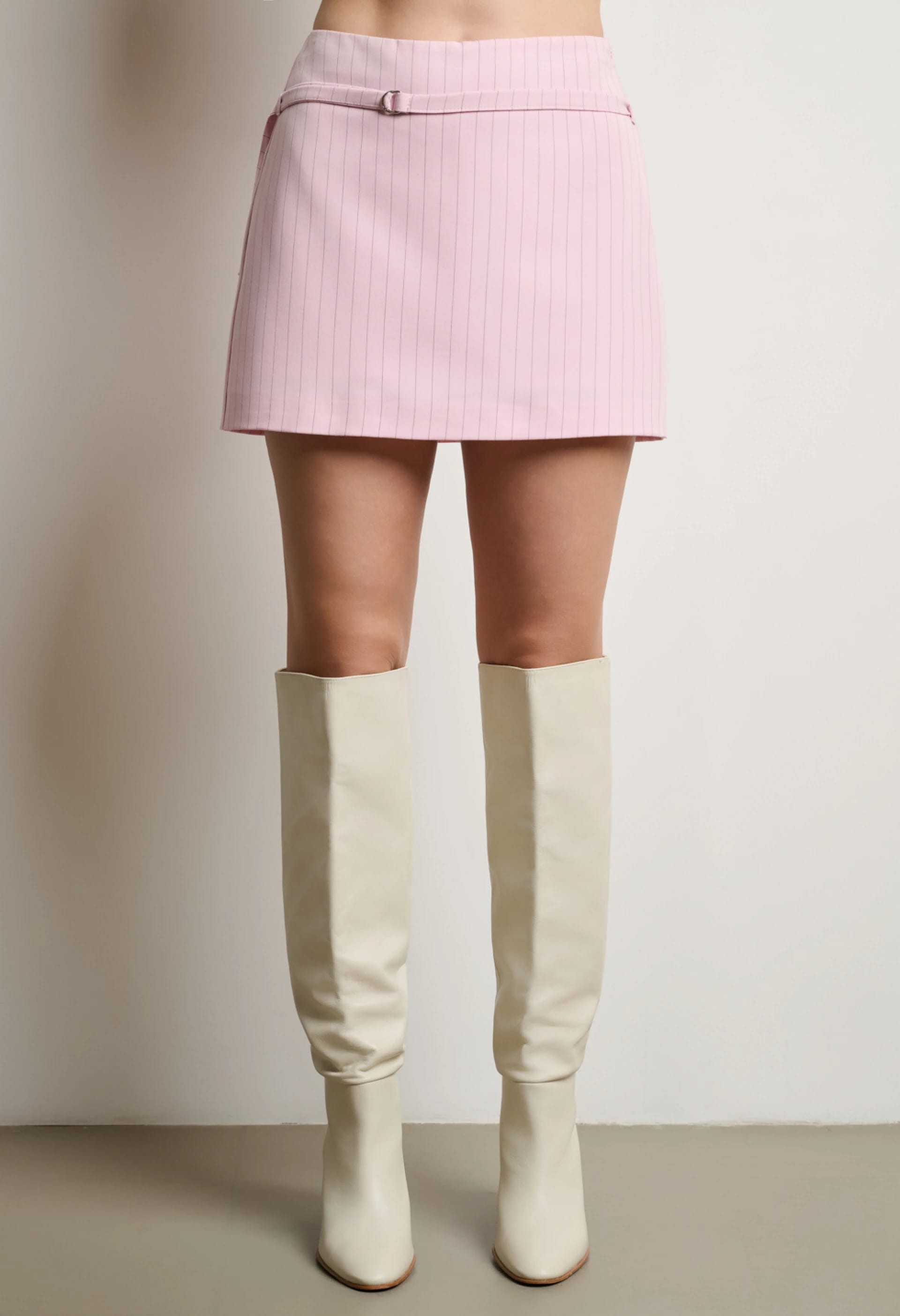 Skort ροζ ριγέ