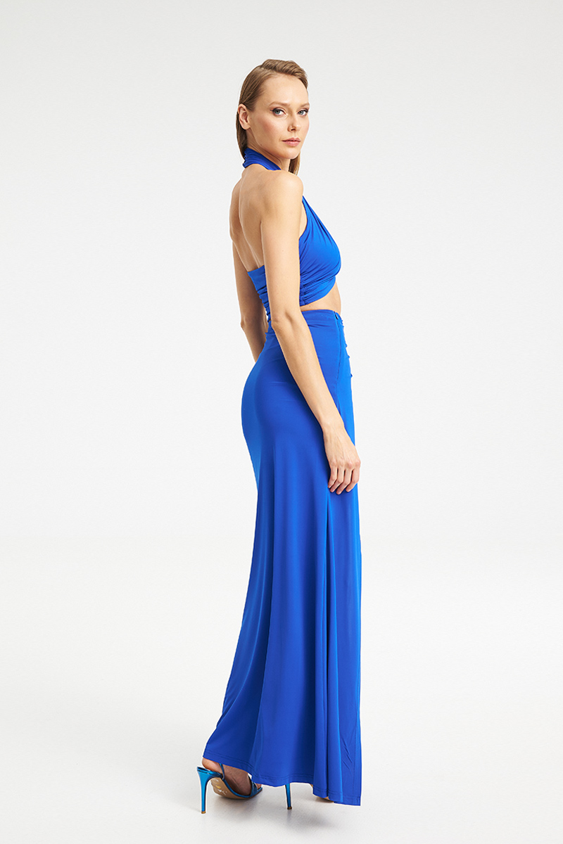 Maxi Φούστα με Draped Δέσιμο